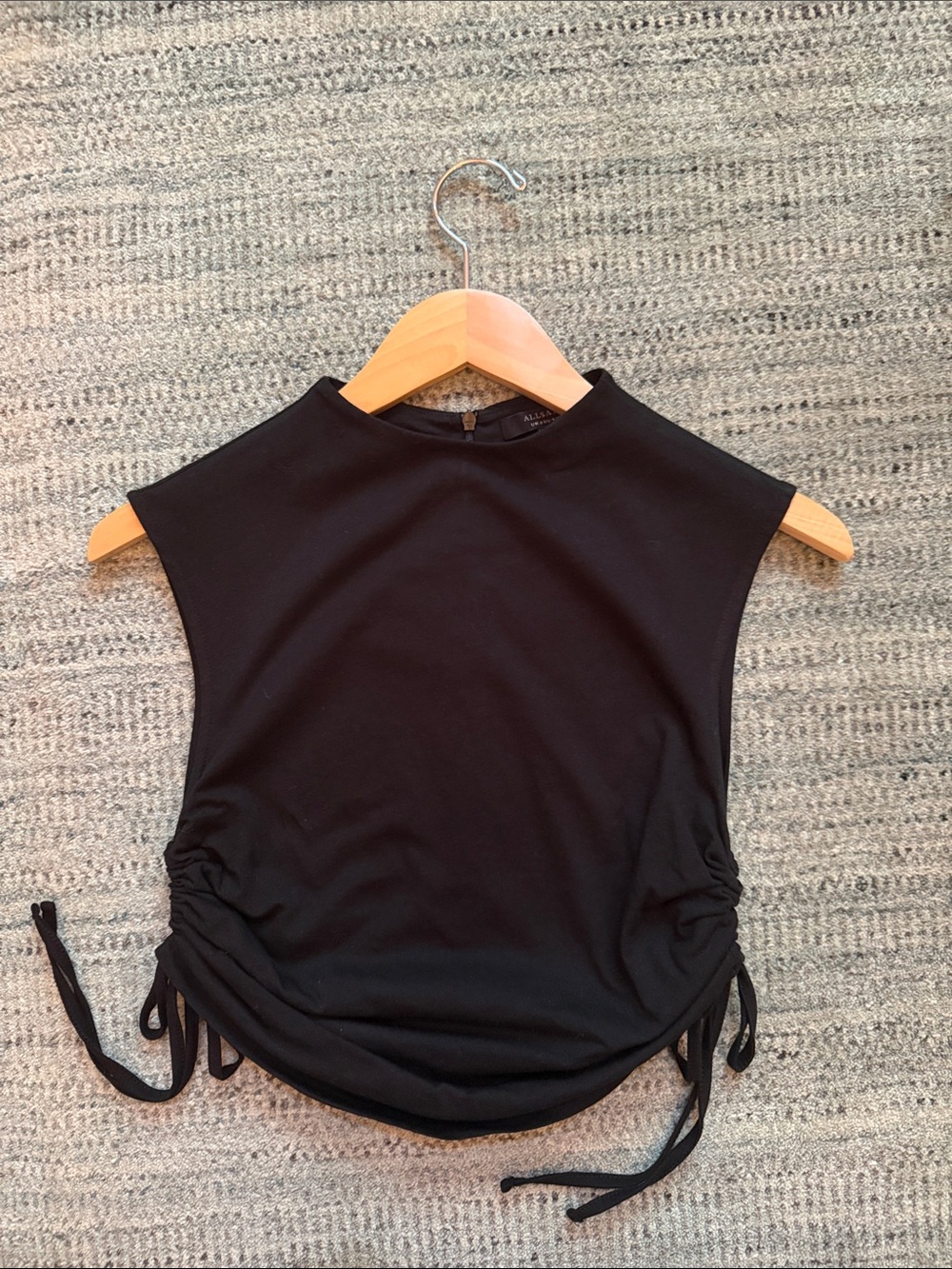 AllSaints Black Sonny Ruched Sleeveless Top- Great Condition